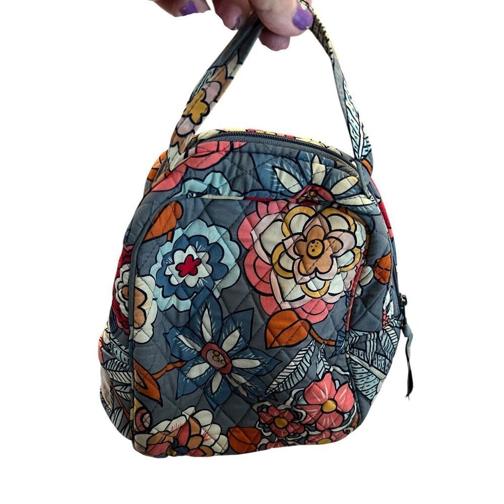 Vera Bradley Quilted Floral Lunch Bag Flower Print Tropical Evening